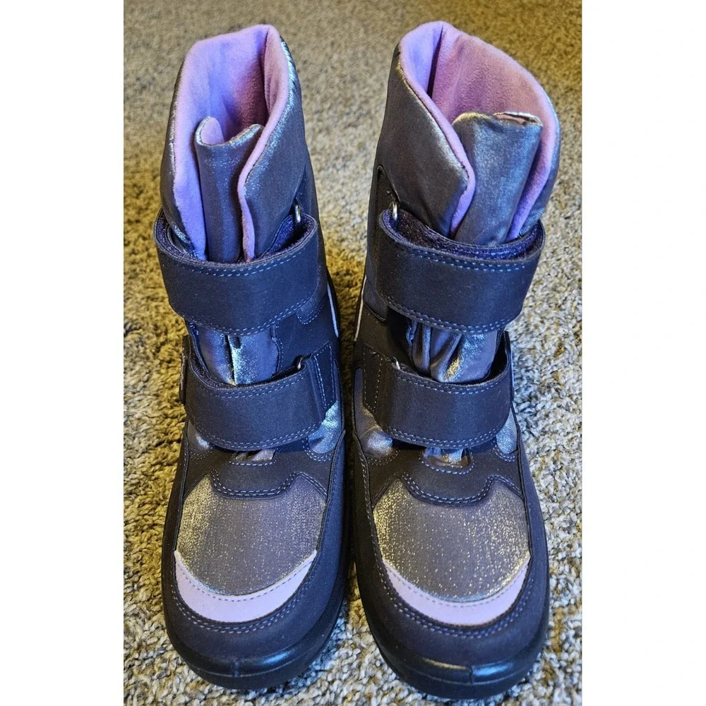 Lurchi Girls Boots EU 37 Purple Light Up Waterproof SympaTex Winter Snow Shoes